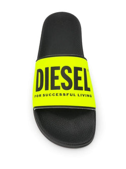 Diesel logo print sliders