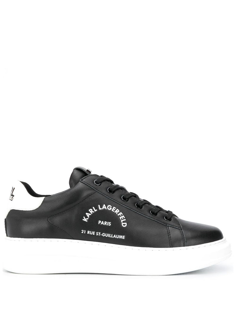 KARL LAGERFELD LOGO-PRINT LOW-TOP SNEAKERS