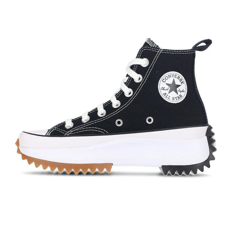 Converse Run Star Hike HI Platform Womens Shoes Black/White